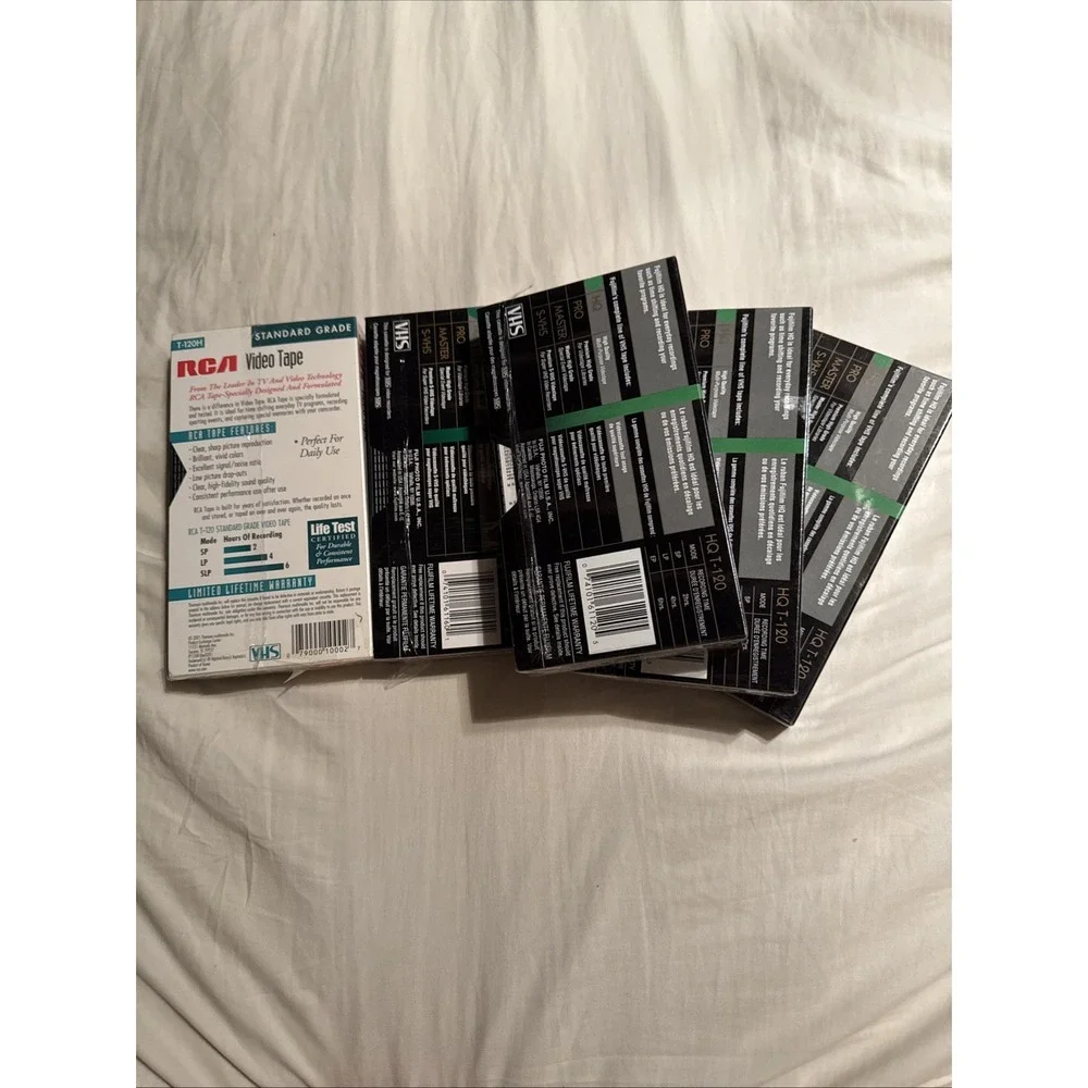 Five Pack Variety Brand New Sealed Vhs Tapes Blank Fujifilm Rca